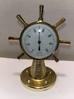 Vintage Hoffritz Ny Brass Thermometer Ship’s Wheel , Made In France