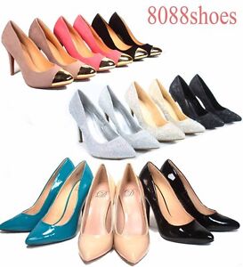 Women's Sexy Pointy Toe Bridal Stiletto High Heel Pumps Shoes All Size 5.5 - 11