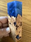 Stabilized wood hybrid Maple Burl Epoxy Knife Scales Block Blank Pen Hmb16