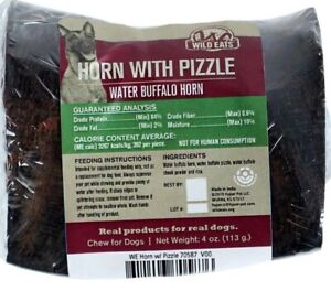 New ListingWild Eats Water Buffalo Horn with Pizzle Dog Treat, Lasting Protein Source, 4 oz