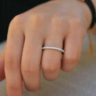 1Ct Lab Created Round Diamond Eternity Wedding Band Ring 18K White Gold Finish