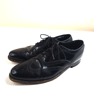 Vintage Florsheim Royal Imperial Wingtip Shoes Mens Size 13 B Black Oxford