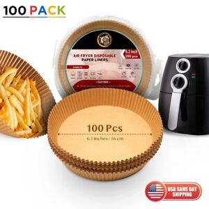 100 PCS Air Fryer Disposable Round Non-Stick Baking Paper Parchment Waterproof