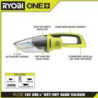 (USED) RYOBI 18V ONE+ Cordless Wet/Dry Hand Vacuum (Tool Only) Battery and charg