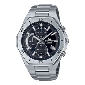 Casio Edifice Men's Chronograph Silver Stainless Steel Watch 45MM EFB-680D-1AVCR