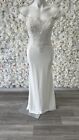 Private Label Simple Off The Shoulder Lace Crepe Wedding Dress Size 8