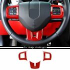 Red Steering Wheel Moulding Cover Trim Accessories For 2009-14 Dodge Challenger  (For: Dodge Challenger)