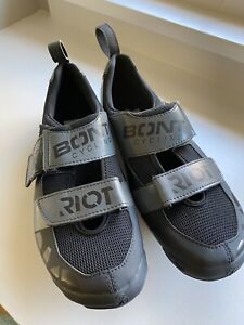 Bont Riot TR+ Triathlon Microfiber Carbon Sole Shoes Size 46.5  US 11.5.