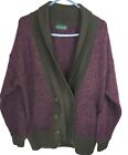 Heavy Thick SOFT Angora Wool Blend Button Long Shawl Collar Cardigan Sweater L