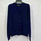 Alps Birdie Cardigan Sweater Mens Size M Blue Granpa Button Pockets Long Sleeve