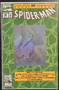 Spider-Man #26 30th Anniversary Hologram Cover (Sep 1992, Marvel) Green Marvel