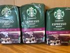LOT of 3 Starbucks Dark Roast Ground Coffee Espresso Roast 12 oz