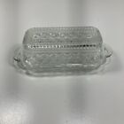 Vintage Crystal Butter Dish With Lid