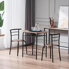 3pcs Metal Dining Table Set with 2 Chair for Kitchen Dining Room