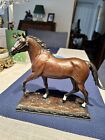 Vintage Bronze Horse Sculpture Signed