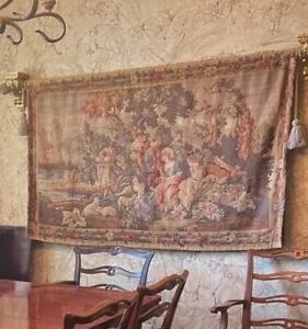 vintage italian wall tapestry hanging