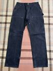 VTG Carhartt Double Knee B01 BLK Pants Canvas Union Made in USA 34x34!!! 7495