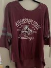 Mississippi State Bulldogs 3/4 Sleeve 3x Top