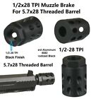 Black 1/2x28 1/2-28 TPI Muzzle Brake Compensator For 5.7x28 Threaded Barrel