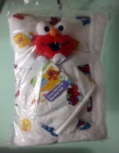 Elmo Baby Blanket Security Set Sherpa Sesame Street 30x40