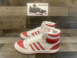 Adidas Top Ten RB White Scarlet Red Leather Athletic Shoes Mens Size 10.5 FV4925