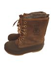 Vintage Sorel Boots Kaufman Ice Pac Mens Sz 8 Made In USA Canada Leather Brown