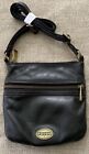 FOSSIL SMALL BLACK LEATHER CROSSBODY