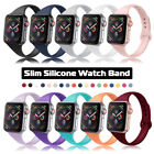 Women Slim Silicone Band Strap for Apple Watch Series 9 8 7 6 5 SE 40/44/41/45mm