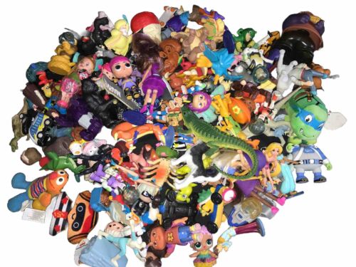Big Junk Drawer Bottom of Toy Box Lot of Vintage Small Figures Plastic/ Pvc