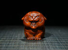 Chinese Antique Vintage Boxwood Carving Exquisite Tiger Statue Collection Decor