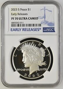 2023 S Peace Silver Dollar $1 NGC PF70 Ultra Cameo Early Releases W/OGP