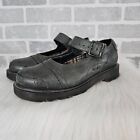 Dr. Martens Shoes Womens Sz 6 Mary Jane Steel Gray Leather Chunky Sole