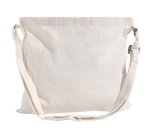 10 Wholesale Bulk Cross Body Natural Cotton Twill Messenger Tote Bags
