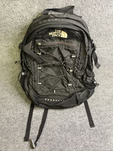 The North Face Borealis Backpack Black Multi Pocket Fleece Lined Laptop Slot