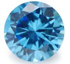 10 mm Natural Round Sea Blue Sapphire 6.09 ct Diamond Cut VVS Loose Gemstones