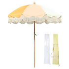 LAGarden 6/7Ft Patio Umbrella with Fringe Great for Outdoor Garden Yard