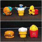 Vintage 1990 McDonalds Changeables Dino 3 Lot Ice cream cone Fry Cheese Burger