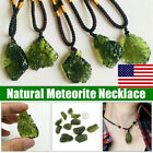 Natural Rare Crystal Green Gem Moldavite Meteorite Impact Glass Pendant-Necklace