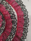 1.5 Yards 🔥💓 Top Quality 2 Inch Pink Ruffled Candlewick Lace Trim with Ribbon