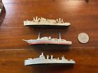 3 Tootsie Toys Vintage Ships Die Cast Metal Made In USA