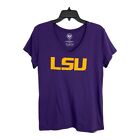 LSU Womens Shirt Adult Size Large Tee Geaux Tigers V Neck Short Sleeve Baseball