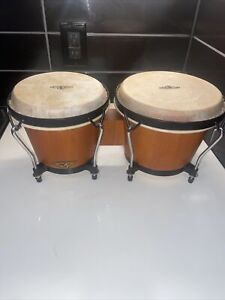 Latin Percussion CP Traditional Wood Bongos Clean Tested Working