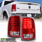Replacement 2013-2018 Dodge RAM 1500 2500 3500 Chrome/Red LED Tail Lights LH+RH