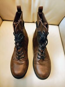 So Woman's Lace up Boots Brown Size 9.5