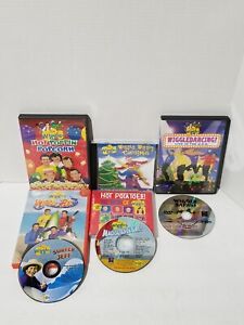 The Wiggles DVD Lot Of 5 Plus 3 CDs Hot Potatoes Wiggle Bay Surfer Jeff
