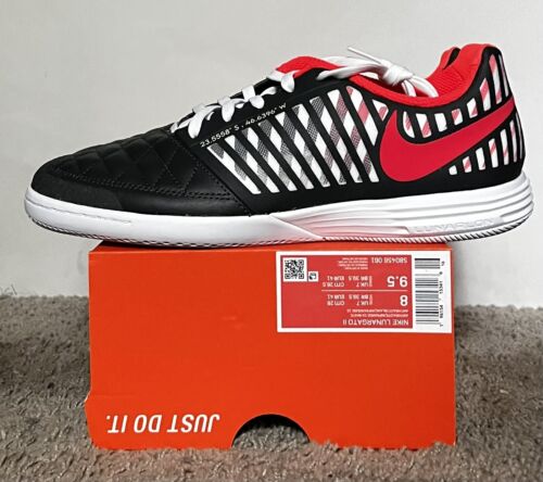 Size 8M- Nike Mens  Lunar Gato II 2 IC Antracite Infrared Indoor  580456-061