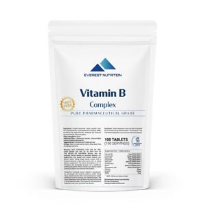 Vitamin B-Complex 100 tablets High Dose Full Spectrum B Vitamins