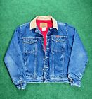 Vintage 90s Wrangler Corduroy Collar Mens Small Denim Jacket