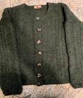 Womens Irish Wool Sweater Carraigdonn Size S Boxy Cropped Cardigan Vintage