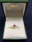 H.Stern Diamonds Ruby Ring 14K Gold #49 US5 w/Case